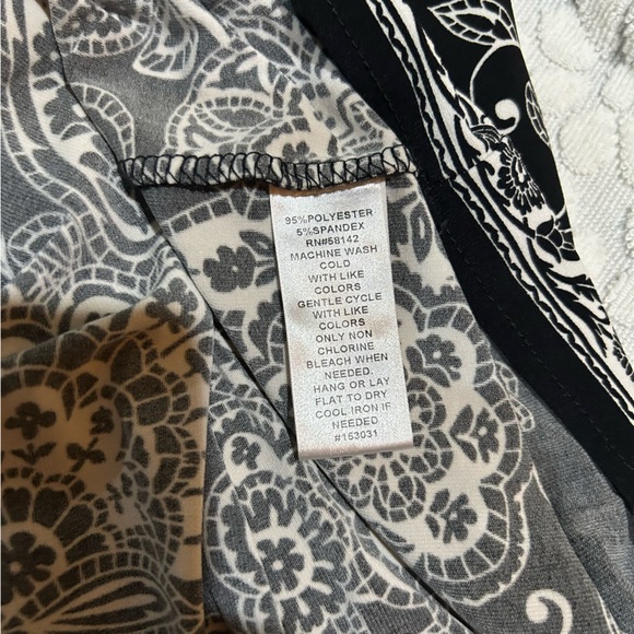 Signature London Style Women’s black & white paisley boho tunic dress. Size XL - Picture 9 of 9